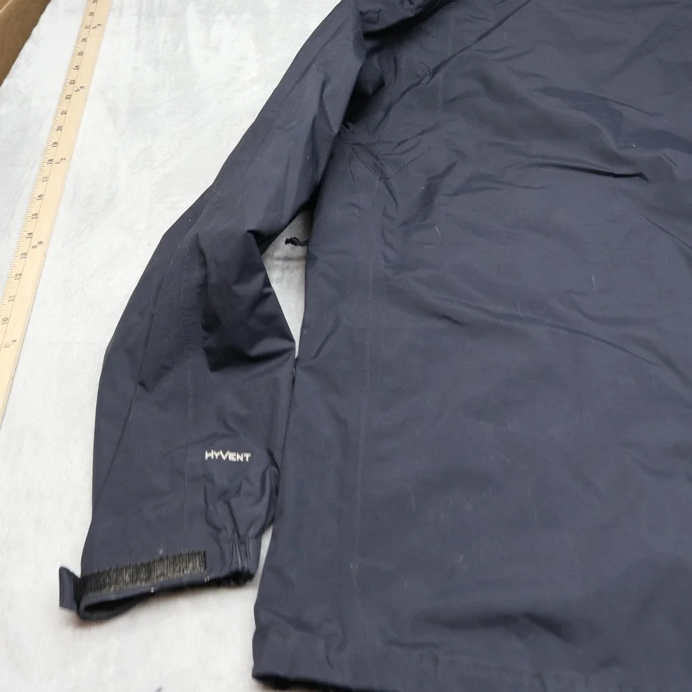 North Face Jacket Mens Large Black Full Zip Waterproof Wind Rain 3in1 Shell
